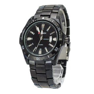 CURREN 8110 Casual Water proof Date Display Stainless Steel Japan Quartz Movement Men's Watch Black Band and Dial   JUST ARRIVE Watches