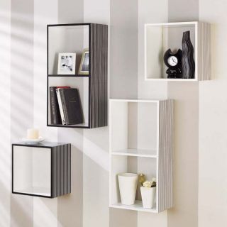 Organize It All Modular Wall Cubes Book Shelf   Bookcases