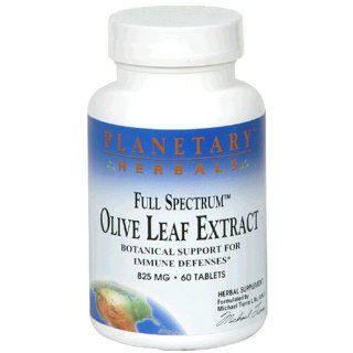 Planetary Herbals Full Spectrum Olive Leaf Extract, 825 mg, Tablets , 60 tablets (Pack of 2) Health & Personal Care