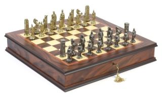 Hannibal Roman Metal Chess Set   Chess Sets
