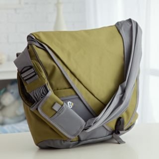 Go GaGa Messenger Diaper Bag   Olive   Designer Diaper Bags