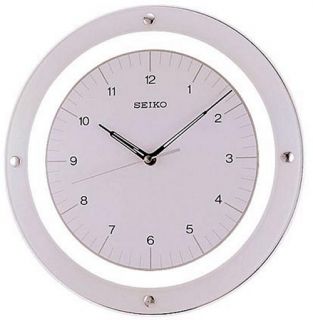 Seiko White Quiet Sweep Floating Wall Clock   Wall Clocks