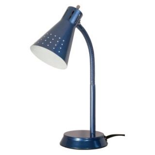 Nuvo Small Goose Neck Desk Lamp   Metallic Blue   Desk Lamps
