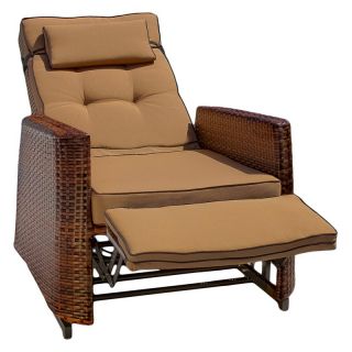 Wicker Outdoor Reclining Lounge Chair   Outdoor Lounge Chairs