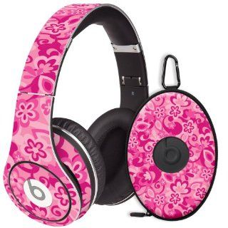 Pink Flower Power Decal Skin for Beats Studio Headphones & Carrying Case by Dr. Dre Electronics