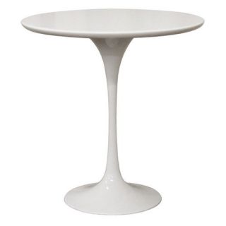 Baxton Studio Immer Wood and Steel Mid Century Style End Table   White   End Tables
