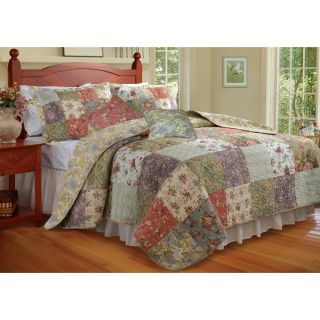 Greenland Home Fashions Blooming Prairie   Quilt Set with Bonus 16 in. Pillow   Quilts & Coverlets