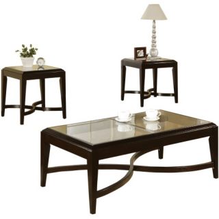 Steve Silver Mayfield Rectangle Pine Wood 3 Piece Coffee Table Set   Coffee Table Sets