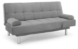 Dallas Dark Gray Microfiber Convertible Sofa   Futons