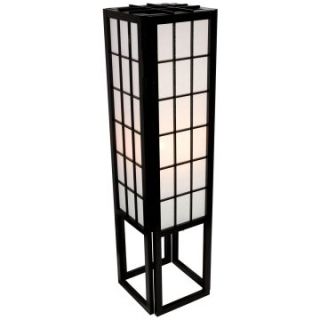 Window Pane Shoji Lamp   45 Inch   Black   Table Lamps
