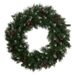 Vickerman 30 in. Ashberry Pine Cone Wreath   Christmas Wreaths