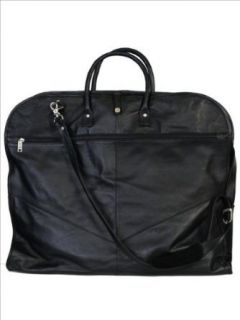 Scully Pebble Grain Calf Leather Garment Bag 807, Black Clothing