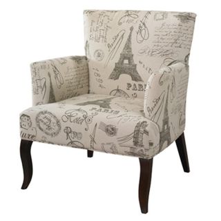 Powell French Calligraphy Wing Chair   Accent Chairs