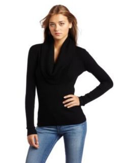 BCBGMAXAZRIA Women's Perry Oversized Cowl Neck Pullover Sweater, Black, X Small
