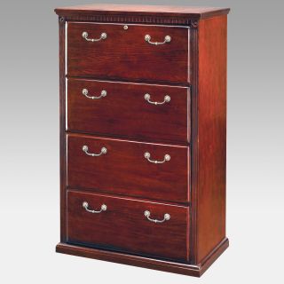 kathy ireland Home by Martin Huntington Club 4 Drawer Lateral Filing Cabinet   File Cabinets