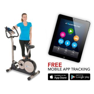 Exerpeutic 3000 Magnetic Upright Bike with MyCloudFitness App   Exercise Bikes