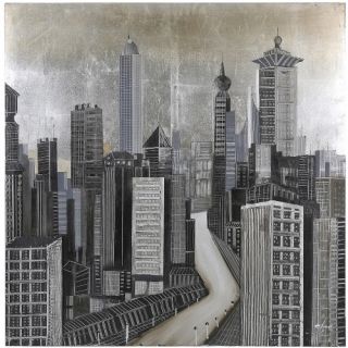 City of Dreams Hand Painted Wall Art   40W x 40H in.   Hand Painted Art