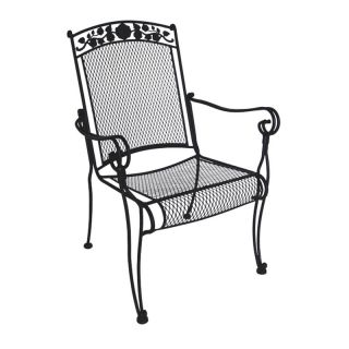 Charleston Wrought Iron Hi Back Chair   Set of 4   Outdoor Dining Chairs