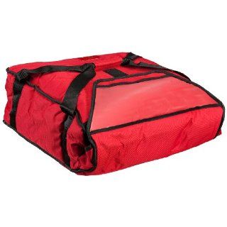 Polar Tech 811 RED Nylon Fabric Standard Thermo Insulated Pizza Carrier, 19" Length x 17 1/8" Width x 7 1/2" Depth, Red