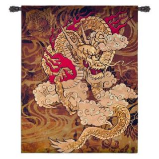 Golden Dragon Wall Tapestry   53W x 67H in.   Wall Tapestries and Scrolls