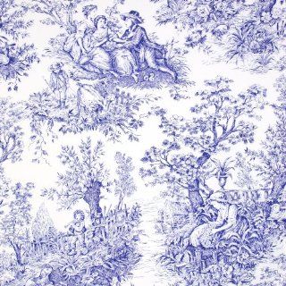 Timeless Treasures French Court Toile Navy & White, 44 inch Wide Cotton Fabric Yardage