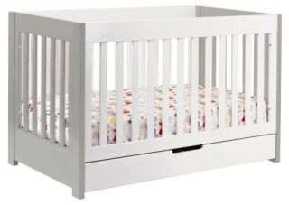 Babyletto Mercer 3 in 1 Convertible Crib Collection   Grey & White   Cribs