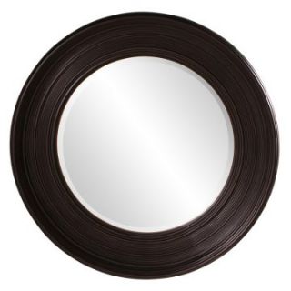 Allan Wenge Finish Mirror with Concave Frame   30 diam. in.   Wall Mirrors