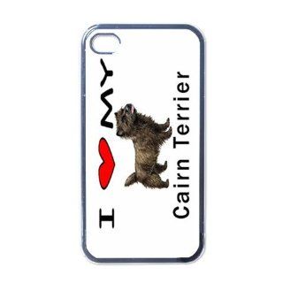 I Love My Cairn Terrier Black Iphone 4 and Iphone 4s Case Cell Phones & Accessories