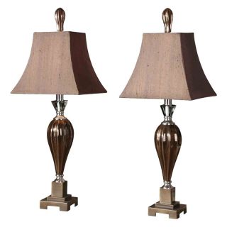 Uttermost Omari Accent Lamp   24.75 in. Bronze   Set of 2   Table Lamps