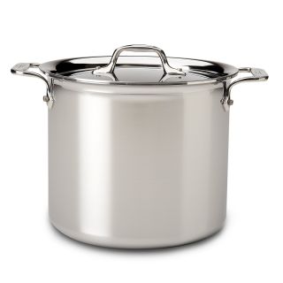 All Clad Tri Ply Stainless Steel 7 qt. Tall Stockpot with Lid   Stock Pots