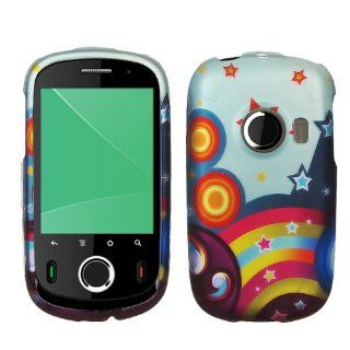 Huawei M835 Rubberized Hard Case Cover   Rainbow Stars Cell Phones & Accessories