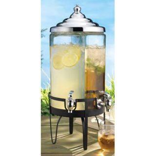 Home Essentials Del Sol 1.25 gal. Split Side by Side Drink Dispenser with Stand   Beverage Dispensers