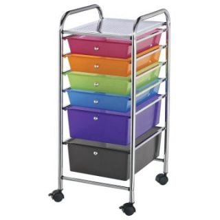 Blue Hills Storage Cart with Multi Colored Drawers   Flat Files & Storage