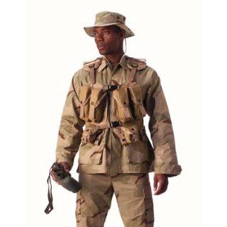 GI Plus Khaki Deluxe Tactical Assault Vest Clothing