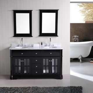 Design Element Imperial 60 in. Double Bathroom Vanity Set   Double Sink Bathroom Vanities