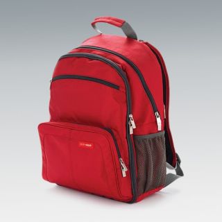 Skip Hop Via Backpack Diaper Bag   Red   Designer Diaper Bags