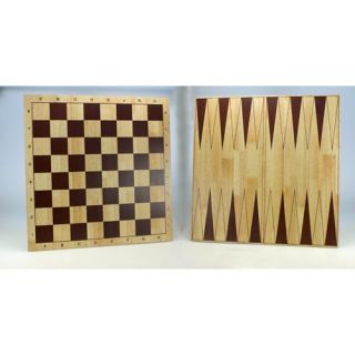 Sterling Games Wooden Double Sided 23.5 Inch Chess Board   Chess Boards
