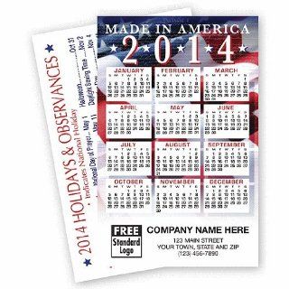 Logo 2014 US Patriotic Standard Wallet Calendar (250)  Office Calendars Planners And Accessories 