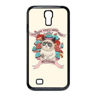 Custom Grumpy Cat Cover Case for Samsung Galaxy S4 I9500 S4 839 Cell Phones & Accessories