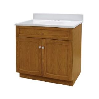 Foremost Heartland 30 in. Single Bathroom Vanity with Optional Medicine Cabinet   Oak   Single Sink Bathroom Vanities