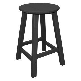 POLYWOOD® Traditional 24 in. Round Bar Stool   Outdoor Bar Stools