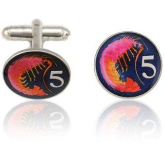 Caymanian Lobster Coin Cuff Links Clothing