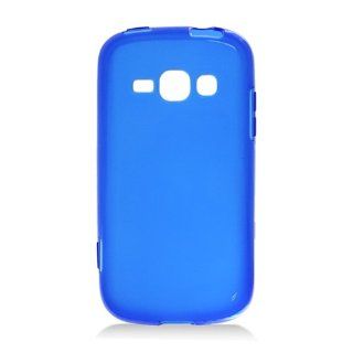 Blue Clear Frosted Flex Cover Case for Samsung Galaxy Prevail 2 Boost Ring Virgin SPH M840 Cell Phones & Accessories