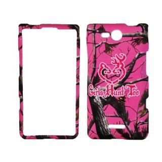 Camoflague Girls Hunt Too FACEPLATE PROTECTOR HARD RUBBERIZED CASE FOR LG OPTIMUS EXCEED VS840PP / LUCID 4G VS840 VERIZON PREPAID SNAP ON Cell Phones & Accessories