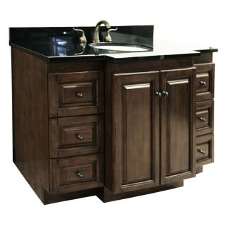 Legion Furniture Bracebridge 49 in. Single Bathroom Vanity with Optional Mirror   Dark Walnut   Single Sink Bathroom Vanities