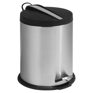 Honey Can Do Round Step with Stainless Steel Insert 1 Gallon Trash Can   Kitchen Trash Cans