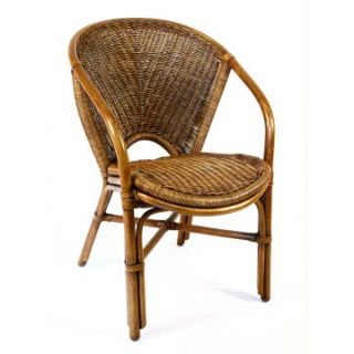 Hospitality Rattan Greece Indoor Rattan & Wicker Arm Chair   Natural   Accent Chairs