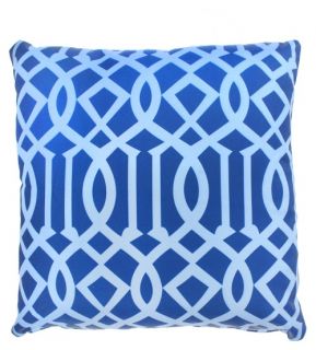 Divine Designs Locked Outdoor Pillow   20L x 20W in.   Blue   Outdoor Pillows
