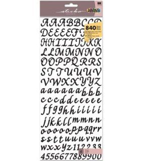 Sticko Letters/Numbers Sticker Value Pack, Black, Gold and Silver, 840 Pack