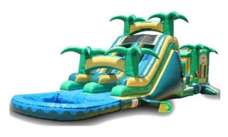 EZ Inflatables Tropical Theme Combo Bounce House   Commercial Inflatables